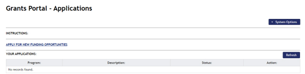 Grants Portal - Applications