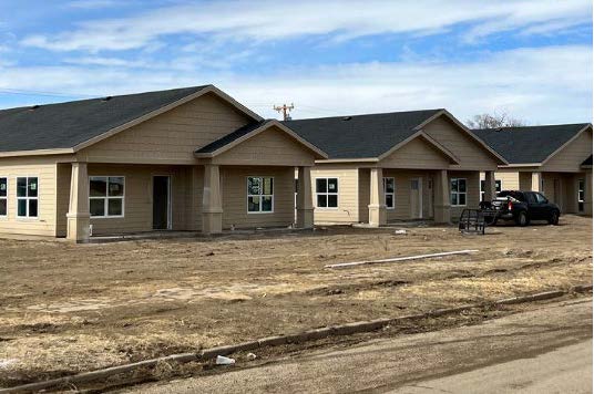 Finished construction of new homes.