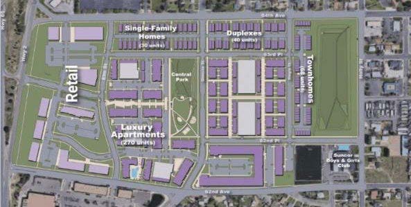 Project Design Map of Mile High Greyhoud Park development