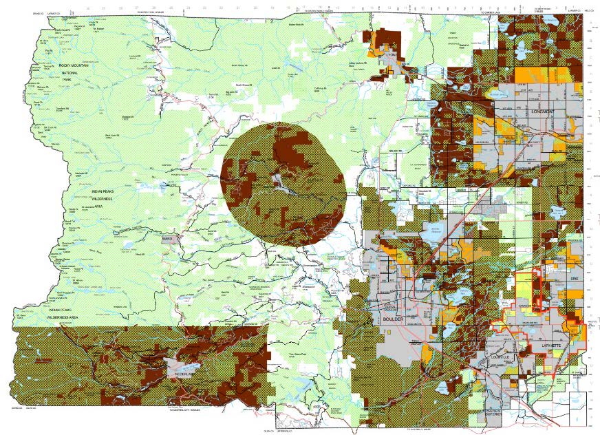 Map of Boulder County