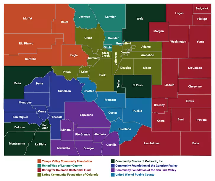 Colorado Map of Regional Access Partner Coverage